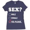 Sex Yes Please Ladies Fitted T-Shirt