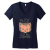 my cat is on the internet Women's V-Neck T-Shirt