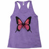 breast cancer butterfly Racerback Tank