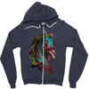 zombie horse new Zipper Hoodie