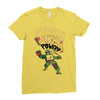 vegan pizza power Ladies Fitted T-Shirt
