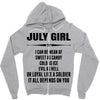 Super July Girl Zipper Hoodie