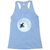 Biker Dinosaur - Dinosaur Riding A Bike To The Moon Racerback Tank