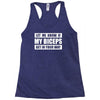my biceps funny printed Racerback Tank