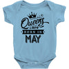 Queens Are Born In May Baby Onesie