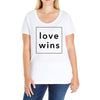 Love Wins Ladies Curvy T-Shirt