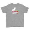 totally straight funny rainbow unicorn Youth Tee