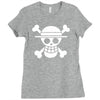 onepiece  straw hat crew flag luffy pirates anime Ladies Fitted T-Shirt