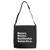 bears, beets, battlestar galactica Adjustable Strap Totes