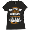 Super Cool Grandson Of A Freaking Awesome Grammy Ladies Fitted T-Shirt