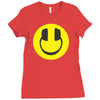 happy headphones Ladies Fitted T-Shirt