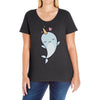 cute kawaii narwhals are cute Ladies Curvy T-Shirt