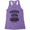 Super Cool Stepdad Of A Freaking Awesome Grandson Racerback Tank