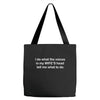 i do what the voices  in my wife&rsquo;s head   tell me what to do. Tote Bags