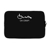 oh crap funny Laptop sleeve