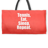 Eat Sleep Tennis Repeat Weekender Totes