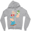 popeye spinach retro mens funny Zipper Hoodie