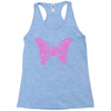 breast cancer butterfly Racerback Tank