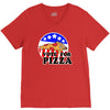vote for pizza V-Neck Tee