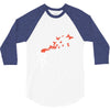 banksy headshot butterfly 3/4 Sleeve Shirt