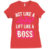 lady lift like a boss Ladies Fitted T-Shirt