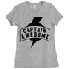 captain awesome Ladies Fitted T-Shirt