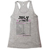 July Girl Facts Cancer Racerback Tank