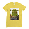 shrek mug shot funny Ladies Fitted T-Shirt