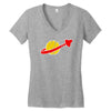 the spaceman logo Women's V-Neck T-Shirt
