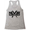 never surrender 2 Racerback Tank