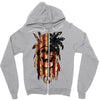 skull us flag Zipper Hoodie