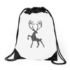 christmas deer Drawstring Bags