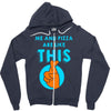me and pizza are like this Zipper Hoodie