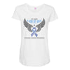 my hero is now my angel stomach cancer awareness Maternity Scoop Neck T-shirt