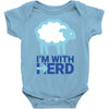 i m with herd Baby Onesie