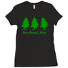 run forest run Ladies Fitted T-Shirt