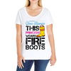 Forget Glass Slippers This Princess Wears Fire Boots Ladies Curvy T-Shirt