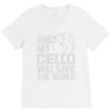 only my cello will save the world V-Neck Tee