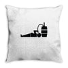 drink beer Throw Pillow