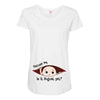 August Peeking Out Baby Boy Maternity Scoop Neck T-shirt