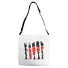 red running hood Adjustable Strap Totes