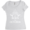The best teachers are born in Octobe Women's Triblend Scoop T-shirt