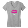 Mrs with heart dot (Mr and Mrs set) Women's V-Neck T-Shirt