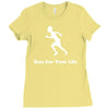 run for your life Ladies Fitted T-Shirt