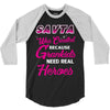 Savta Was Created Because Need Real Heroes 3/4 Sleeve Shirt