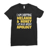 black without apology Ladies Fitted T-Shirt