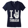 i love thrash Women's V-Neck T-Shirt
