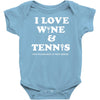 wine and tennis tee Baby Onesie
