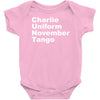 charlie uniform november tango Baby Onesie