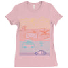 summer zone line Ladies Fitted T-Shirt